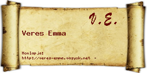 Veres Emma névjegykártya