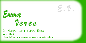 emma veres business card